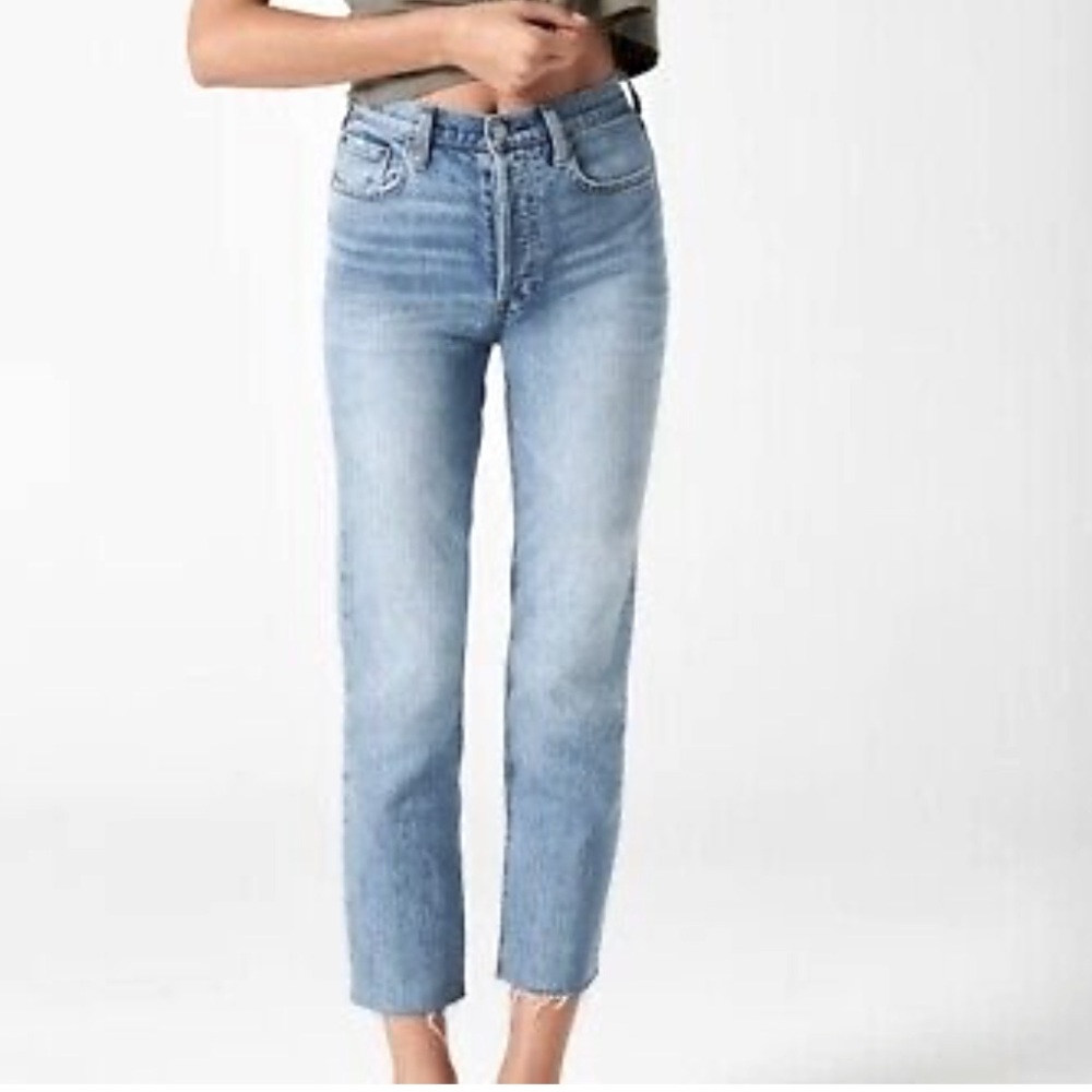 Aritzia Denim Forum Light Blue Straight Leg Jeans
